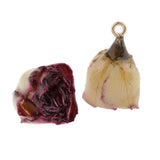 Max 2x Resin Dried Rose Flower Charms DIY Jewelry Making Finding B without leaf