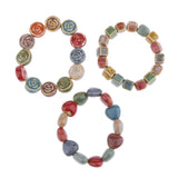 Maxbell 3 Sets Fashion Women Boho Ceramic Porcelain Charms Beads Bracelets Jewelry