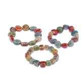 Maxbell 3 Sets Fashion Women Boho Ceramic Porcelain Charms Beads Bracelets Jewelry