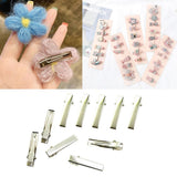 Maxbell 10Piece Alligator Hair Clip Flat Single Prong Hair Clip DIY Headdress 3.2cm