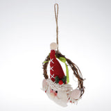 Maxbell 1 set christmas rattan wreath hanging ornaments door wall decoration Santa