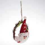 Maxbell 1 set christmas rattan wreath hanging ornaments door wall decoration Santa