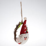 Maxbell 1 set christmas rattan wreath hanging ornaments door wall decoration Santa