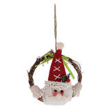 Maxbell 1 set christmas rattan wreath hanging ornaments door wall decoration Santa