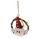 Maxbell 1 set christmas rattan wreath hanging ornaments door wall decoration Santa