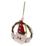 Maxbell 1 set christmas rattan wreath hanging ornaments door wall decoration Santa