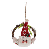 Maxbell 1 set christmas rattan wreath hanging ornaments door wall decoration Santa