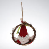 Maxbell 1 set christmas rattan wreath hanging ornaments door wall decoration Santa