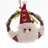 Maxbell 1 set christmas rattan wreath hanging ornaments door wall decoration Santa