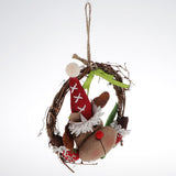 Maxbell 1 set christmas rattan wreath hanging ornaments door wall decoration Elk