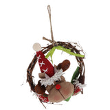 Maxbell 1 set christmas rattan wreath hanging ornaments door wall decoration Elk