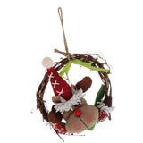 Maxbell 1 set christmas rattan wreath hanging ornaments door wall decoration Elk