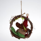 Maxbell 1 set christmas rattan wreath hanging ornaments door wall decoration Elk