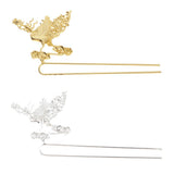 Maxbell Antique Phoenix Alloy Hair Pin Sticks Chinese Hair Clip DIY Hair Accs Golden