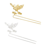 Maxbell Antique Phoenix Alloy Hair Pin Sticks Chinese Hair Clip DIY Hair Accs Golden