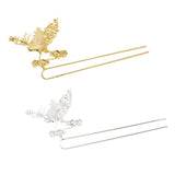 Maxbell Antique Phoenix Alloy Hair Pin Sticks Chinese Hair Clip DIY Hair Accs Golden