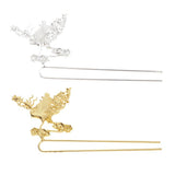 Maxbell Antique Phoenix Alloy Hair Pin Sticks Chinese Hair Clip DIY Hair Accs Golden