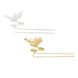 Maxbell Antique Phoenix Alloy Hair Pin Sticks Chinese Hair Clip DIY Hair Accs Golden