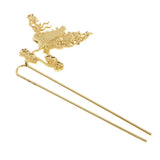 Maxbell Antique Phoenix Alloy Hair Pin Sticks Chinese Hair Clip DIY Hair Accs Golden