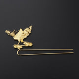 Maxbell Antique Phoenix Alloy Hair Pin Sticks Chinese Hair Clip DIY Hair Accs Golden