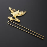 Maxbell Antique Phoenix Alloy Hair Pin Sticks Chinese Hair Clip DIY Hair Accs Golden