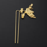 Maxbell Antique Phoenix Alloy Hair Pin Sticks Chinese Hair Clip DIY Hair Accs Golden