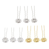 Maxbell 3Pieces Wave U Shaped Hair Pins Hair Clip Bridal Hair Styling Tool Silver