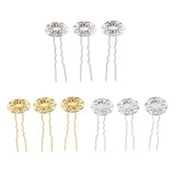 Maxbell 3Pieces Wave U Shaped Hair Pins Hair Clip Bridal Hair Styling Tool Silver