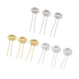 Maxbell 3Pieces Wave U Shaped Hair Pins Hair Clip Bridal Hair Styling Tool Silver