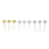 Maxbell 3Pieces Wave U Shaped Hair Pins Hair Clip Bridal Hair Styling Tool Silver