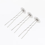 Maxbell 3Pieces Wave U Shaped Hair Pins Hair Clip Bridal Hair Styling Tool Silver