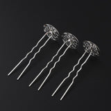Maxbell 3Pieces Wave U Shaped Hair Pins Hair Clip Bridal Hair Styling Tool Silver