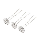 Maxbell 3Pieces Wave U Shaped Hair Pins Hair Clip Bridal Hair Styling Tool Silver