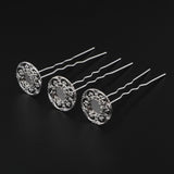 Maxbell 3Pieces Wave U Shaped Hair Pins Hair Clip Bridal Hair Styling Tool Silver