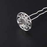 Maxbell 3Pieces Wave U Shaped Hair Pins Hair Clip Bridal Hair Styling Tool White