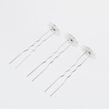Maxbell 3Pieces Wave U Shaped Hair Pins Hair Clip Bridal Hair Styling Tool White