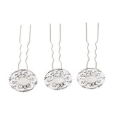 Maxbell 3Pieces Wave U Shaped Hair Pins Hair Clip Bridal Hair Styling Tool White