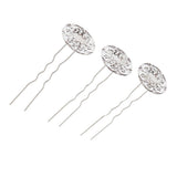 Maxbell 3Pieces Wave U Shaped Hair Pins Hair Clip Bridal Hair Styling Tool White