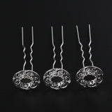 Maxbell 3Pieces Wave U Shaped Hair Pins Hair Clip Bridal Hair Styling Tool White
