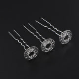 Maxbell 3Pieces Wave U Shaped Hair Pins Hair Clip Bridal Hair Styling Tool White