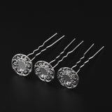 Maxbell 3Pieces Wave U Shaped Hair Pins Hair Clip Bridal Hair Styling Tool White