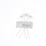 Maxbell 3Pieces Wave U Shaped Hair Pins Hair Clip Bridal Hair Styling Tool White
