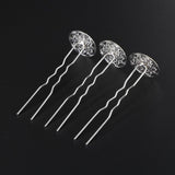 Maxbell 3Pieces Wave U Shaped Hair Pins Hair Clip Bridal Hair Styling Tool White