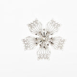 Max 50Pcs Alloy Hollow Flowers Bead Caps for Antique Hair Accessories Silver