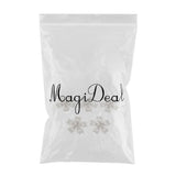 Max 50Pcs Alloy Hollow Flowers Bead Caps for Antique Hair Accessories Silver