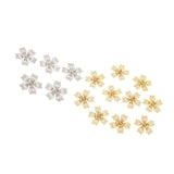 Max 50Pcs Alloy Hollow Flowers Bead Caps for Antique Hair Accessories Silver