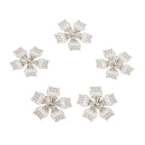 Max 50Pcs Alloy Hollow Flowers Bead Caps for Antique Hair Accessories Silver