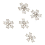 Max 50Pcs Alloy Hollow Flowers Bead Caps for Antique Hair Accessories Silver