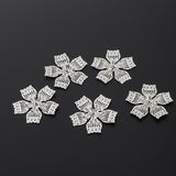 Max 50Pcs Alloy Hollow Flowers Bead Caps for Antique Hair Accessories Silver