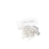 Max 50Pcs Alloy Hollow Flowers Bead Caps for Antique Hair Accessories Silver